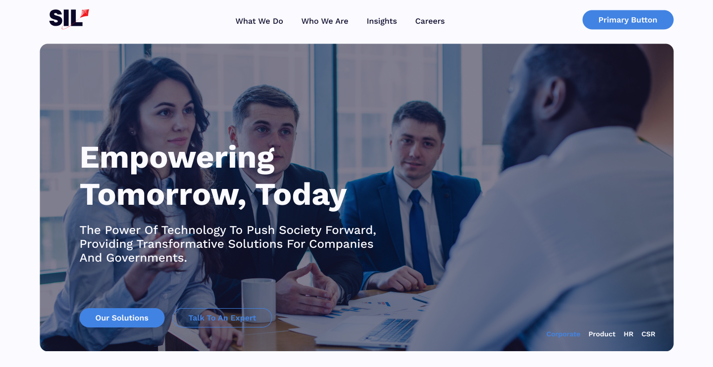Home state informatics limited (sil) website mockup